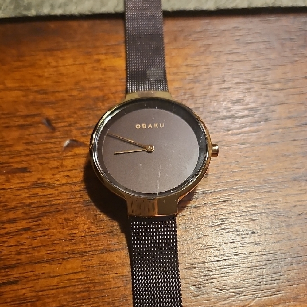 Obaku Black and Gold Watch